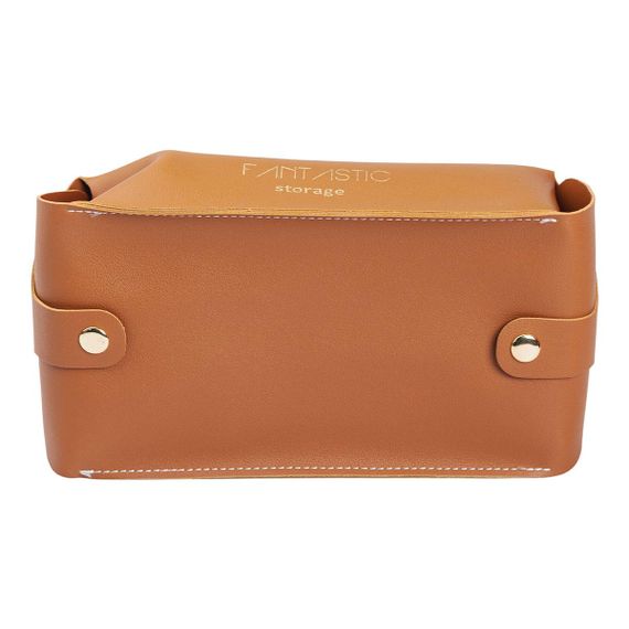 Салфетница из эко кожи 21х12х8 см контейнер для салфеток в автомобиль Коричневый HP-3-210BR | Зображення 3