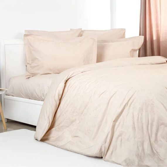 Постільна білизна євро ТЕП Grace Jacquard Beige 2-04547_31834 200х220 см бежева | Зображення 1
