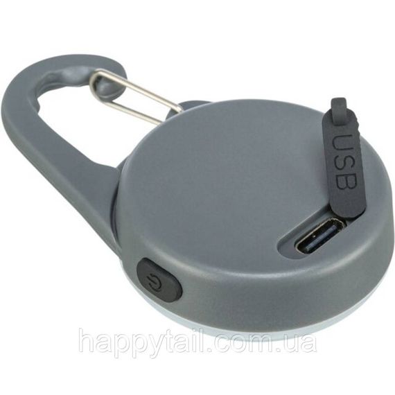 Брелок-фонарик для ошейника Trixie светодиодный водонепроницаемый USB малый Графитовый | Зображення 1