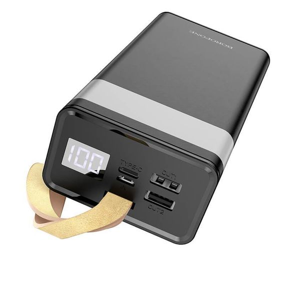 УМБ портативное зарядное Power Bank BOROFONE Coolmy BJ18A 30000mAh, 2USB, Type-C, 2A, черное | Зображення 2