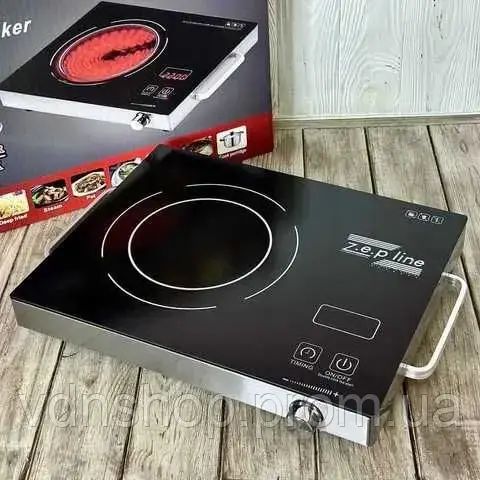 Настольная плита электрическая сенсорная инфракрасная одноконфорочная Zepline ZP-061 2200 Вт