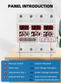 Трифазне реле напруги Taxnele 100а 230v*3