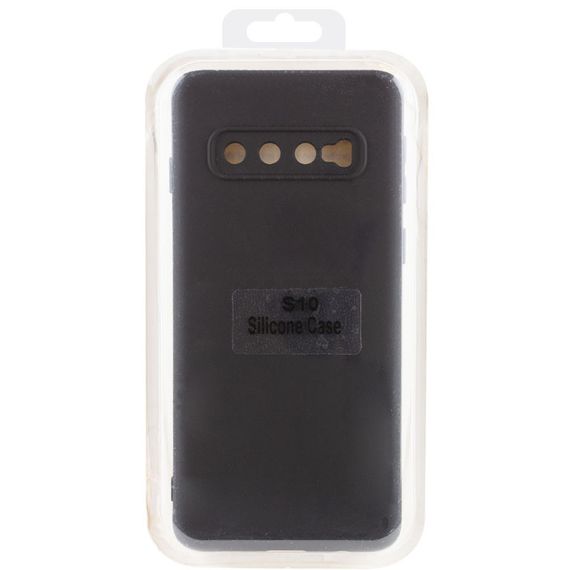 Чохол накладка Silicone Cover Lakshmi Full Camera (A) для Samsung Galaxy S10, Чорний / Black | Зображення 4