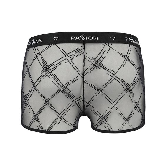 Чоловічі прозорі боксери Passion 032 SHORT JAMES S/M Black, сітка | Зображення 5