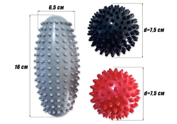 Набір для масажу та МФР EasyFit PVC Set-1 у сумочці (EF-7183) | Зображення 1