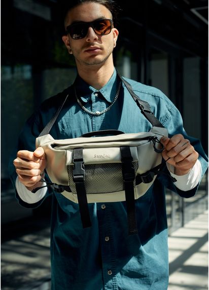 Чоловіча сумка бананка Sambag Dynamicdart сіра 38 × 21 × 7 см (80411030m) | Зображення 2