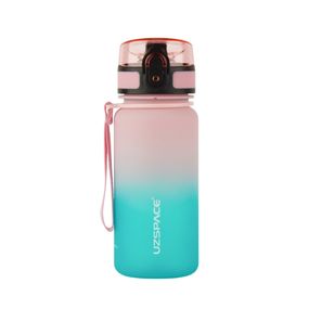 Пляшка для води UZSPACE 3034(Pink-Blue) 350 мл, рожево-блакитна