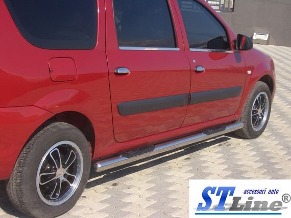 Бічні труби (2 шт., нерж.) 60 мм, голі труби для Lada Largus | Зображення 2