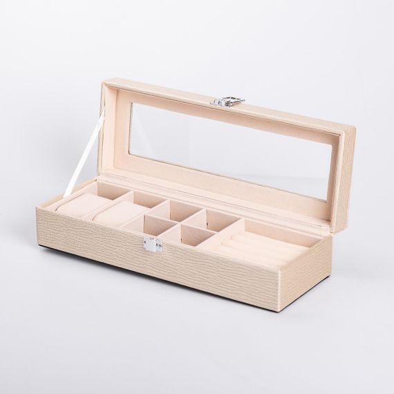 Шкатулка для украшений из эко кожи 31×11×8 см органайзер для ювелирных изделий