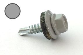 Саморіз покрівельний 4,8*19 DIN 7504K RAL 9006 для металу (ящ. 2400шт) (колір — біло-алюмінієвий) APRO 9R648199006-C1