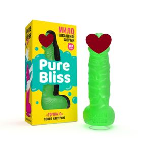 Мыло член на присоске Pure Bliss BIG зеленое, 18 см Sex Aura