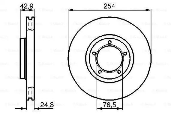 Диск гальмівний FORD AUSTRALIA, BOSCH (0986478160)