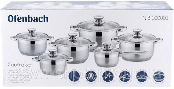 Набор кухонной посуды Ofenbach Hamburg 12 предметов NB-100001 | Зображення 6