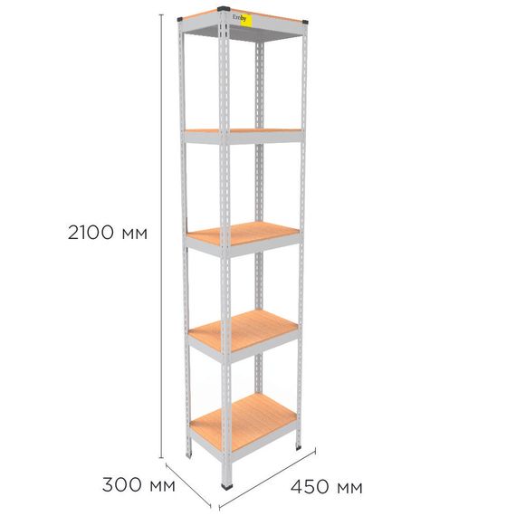 Металевий стелаж MRL-2100 ( 450x300) білий