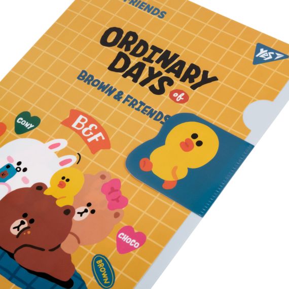 Папка-куточок з клапаном A4 YES Line Friends 492106 | Зображення 1