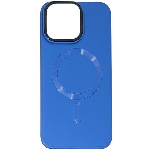 Шкіряний чохол Bonbon Leather Metal Style with MagSafe для Apple iPhone 14 Pro Max (6.7") Синий / Indigo