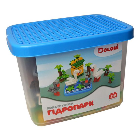 Конструктор "Гидропарк" 013888/34 в пластиковом боксе 219 деталей