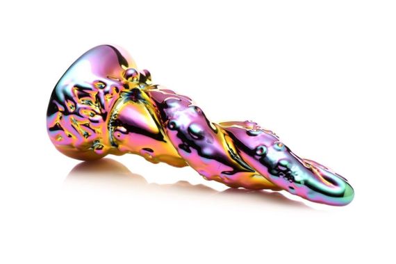 Фентезійний скляний фалоімітатор Creature Cocks Enchanting Rainbow Glass Dildo, 16 см | Зображення 1