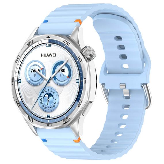 Силіконовий ремінець Wavy для Smart Watch 22mm Light Blue