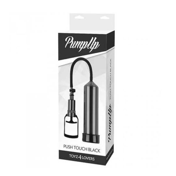 Вакуумна помпа для чоловіків Toyz4lovers Push Touch, механічна, чорна, 23 × 6 см Sex Aura | Зображення 2