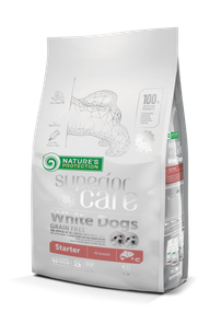 Корм Nature's Protection Superior Care White Dogs Grain Free Starter All Breeds сухой для щенят с белым окрасом шерсти 10 кг