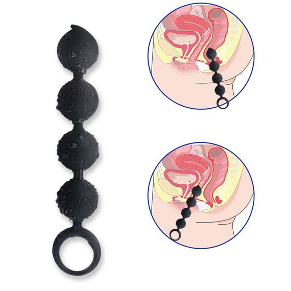 Анальні буси Babydoll Універсальний. Чорний 4005 | Зображення 6