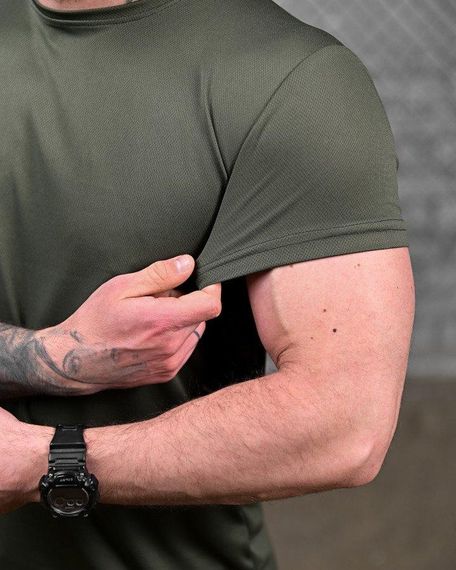 Тактична потоотводна футболка вовк олива ДЛ7245 | Зображення 2