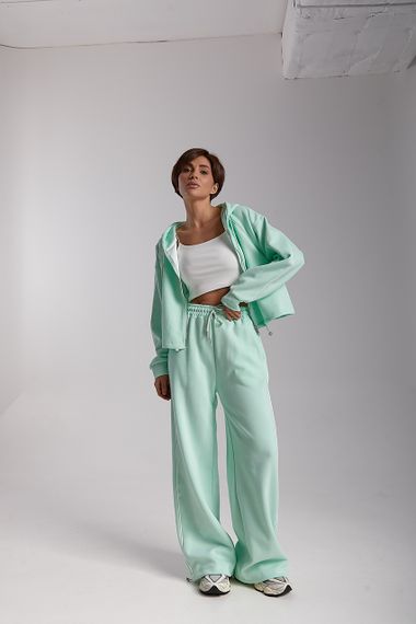 Вільний спортивний костюм з капюшоном - м'ятний цвет, S (є розміри) | Зображення 1