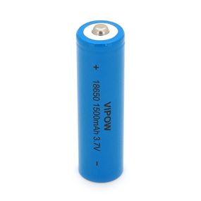 Акумулятор 18650 Li-Ion Vipow ICR18650 TipTop, 1500mAh, 3.7V, Blue Q50/500