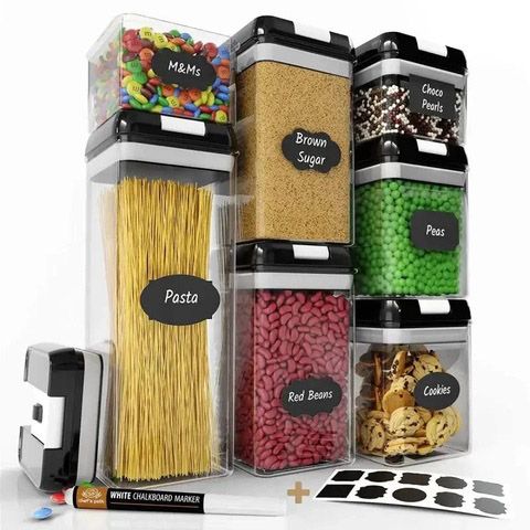 Набір контейнерів для їжі FOOD Storage Container Set на клямках із ущільнювачем із 7 предметів | Зображення 7