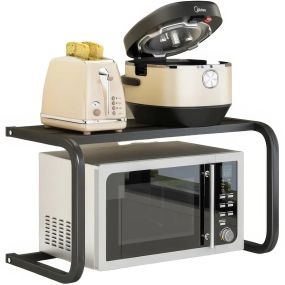 УЦЕНКА! Полка стеллаж для микроволновки Microwave rack AND 979 Черная (Корпус имеет дефект 3110)