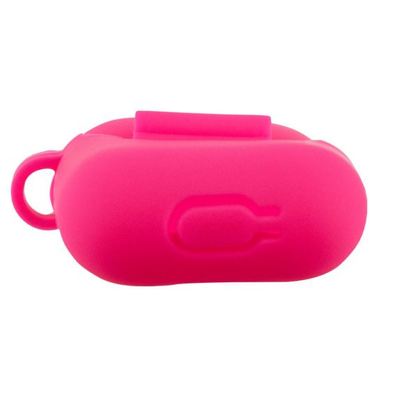 Силиконовый футляр New с карабином для наушников Airpods 1/2 Розовый / Barbie pink | Зображення 4