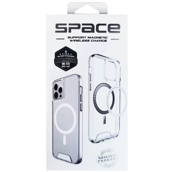 Чохол TPU Space Case with MagSafe Apple iPhone 17 Pro (6.3") Прозорий | Зображення 4