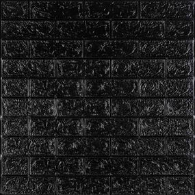 3D панель самоклеюча 700х770х5мм цегла Чорний (019-5) SW-00000151