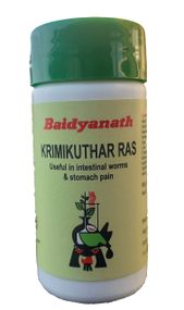 KRIMIKUTHAR RAS, Baidyanath КРИМИКУТХАР РАС, Избавление от паразитов, Бадьянатх, 80 таб.