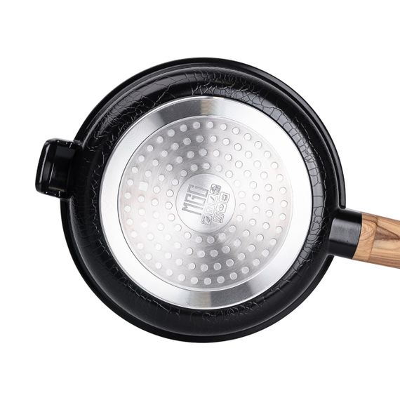 Алюминиевая сковорода 1 л с керамическим антипригарным покрытием Ø 20 см черная MGC HP-4-456B | Зображення 2