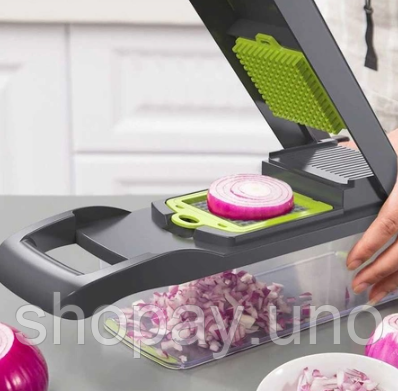 Ручна овочерізка – мультислайсер VEGGIE SLICER для подрібнення овочів та фруктів | Зображення 2