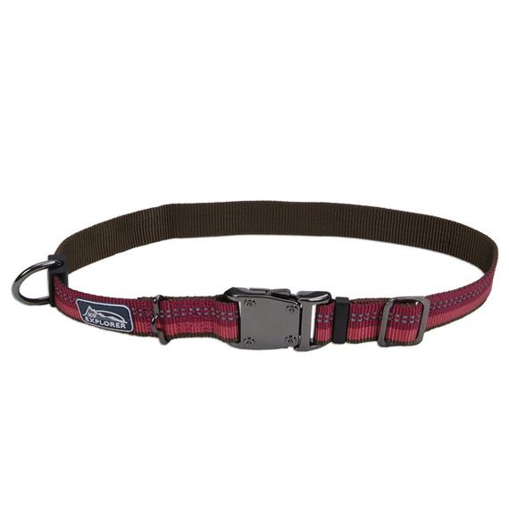 Нашийник світловідбивний для собак Coastal K9 Explorer Collar, 30-46 см, червоний