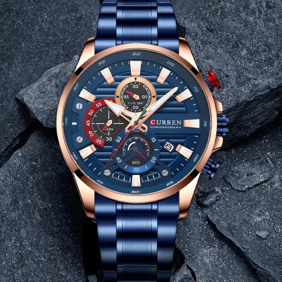 Годинник C1ur1ren 8415 Blue-Gold | Зображення 2