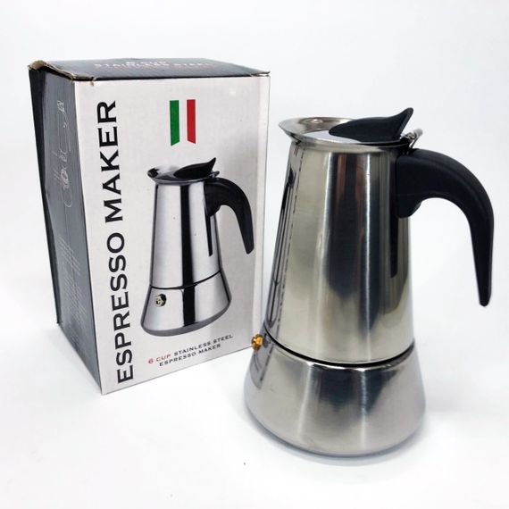 Кавоварка гейзерна Unique UN-1902 на 6 чашок 270 мл, Гейзерна кавоварка для електроплити | Зображення 2