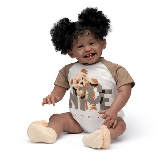 Силиконовая Коллекционная Кукла Реборн Reborn Девочка Дашики (Виниловая Кукла) Высота 60 см