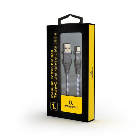 Кабель Cablexpert CC-USB2B-AMCM-1M-WB2, USB 2.0 A-тато/Type-C тато, 1,0 м. | Зображення 1