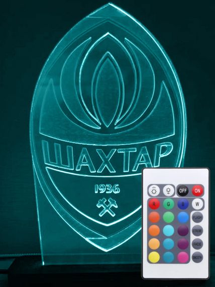 Акриловый светильник-ночник с пультом 16 цветов ФК Шахтер tty-n000037