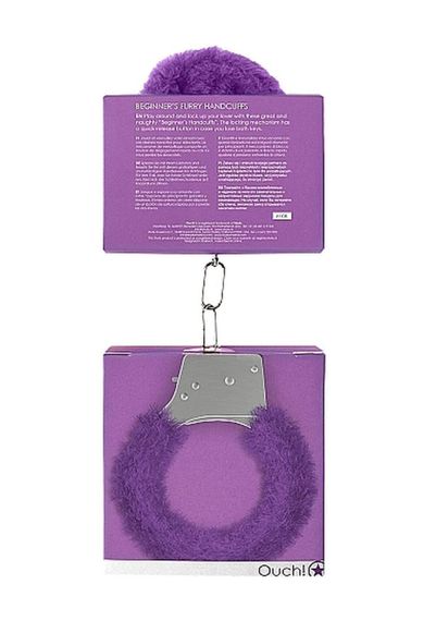 Наручники Beginners Handcuffs Furry - Purple sexstyle | Зображення 1