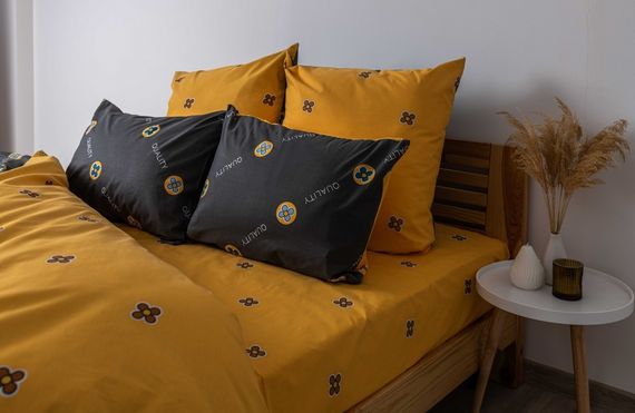 Постільна білизна євро ТЕП Soft dreams Grey and Orange 2-03859-26021 200х215 см | Зображення 3