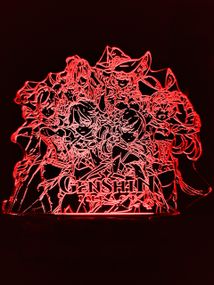 Акриловый светильник-ночник Genshin 4 красный tty-n000928