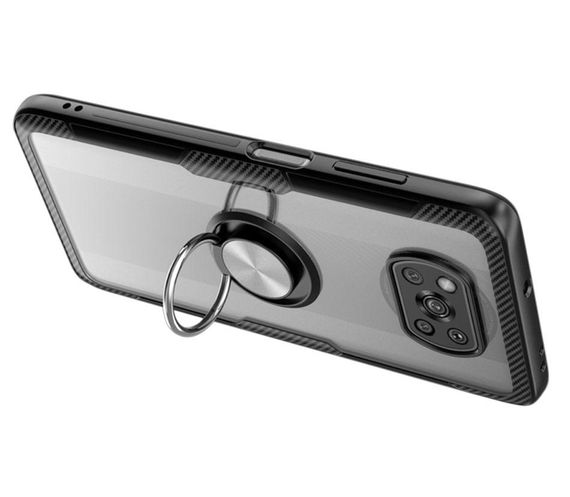 Чохол-бампер Primolux Ring Magnetic Stand для смартфона Xiaomi Poco X3 NFC - Black | Зображення 3