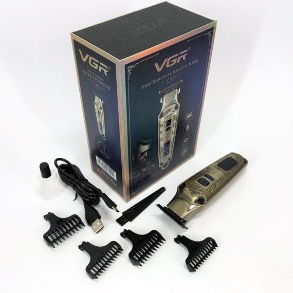 Машинка для стрижки від акб VGR V-901, Машинка для стрижки волосся потужна Набір машинок DX-63 | Зображення 6