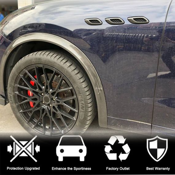 Накладки на передні крила (Карбон) для Maserati Levante 2016- рр | Зображення 1
