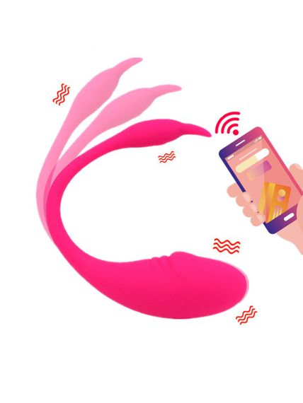 Фиолетовое смарт-виброяйцо Flamingo с управлением по Bluetooth и APP | Зображення 7
